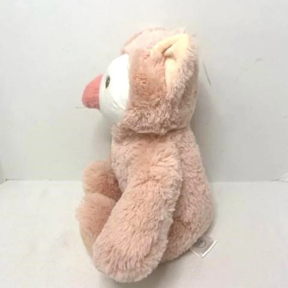 Silver One Pink Owl Bird Bear Stuffed Animal Plush‎ Toy